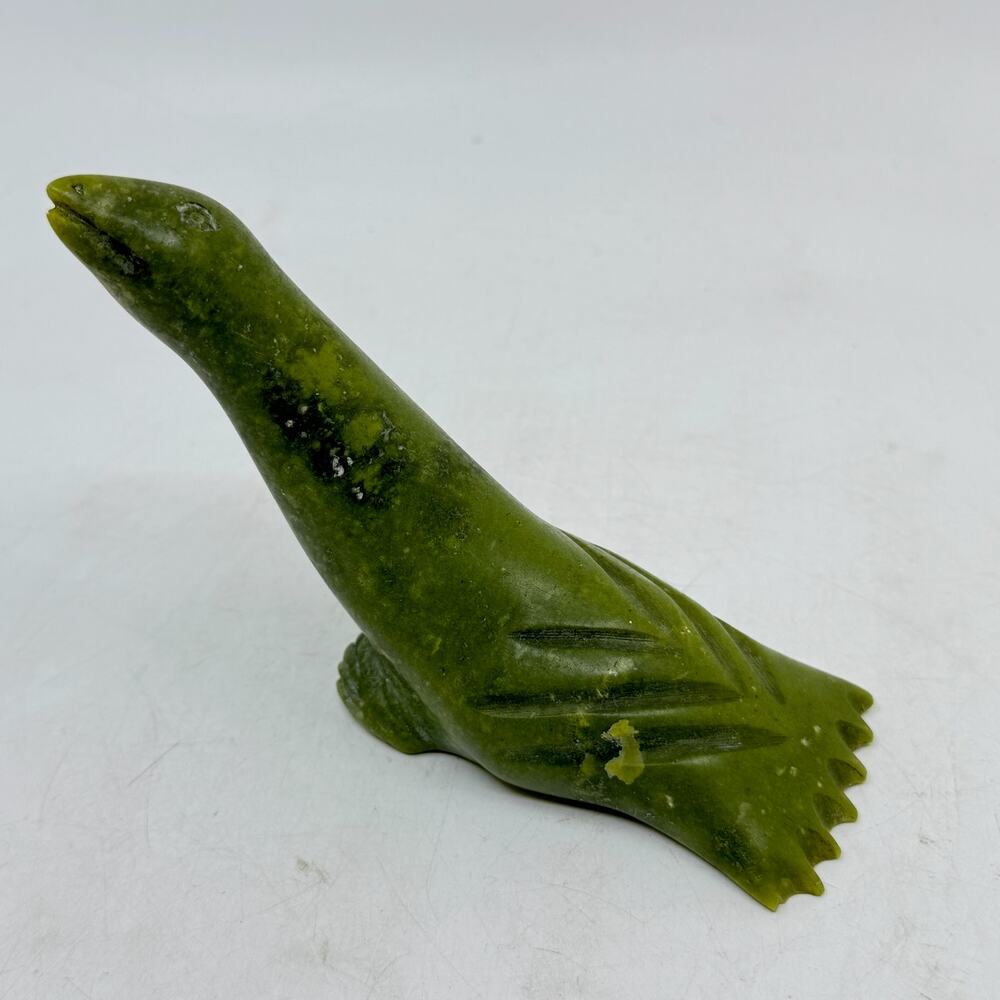Inuit Handmade Serpentine Bird Sculpture by JOSEPHIE APPA